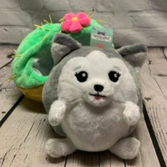 NEW Justice Undercover Squishable Plush in Disquise 7" Heather Husky in Cactus - Picture 2 of 2